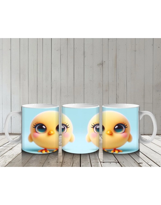 Çocuklara Sütü Sevdiren Minik Sarı Civciv Kupa Bardak