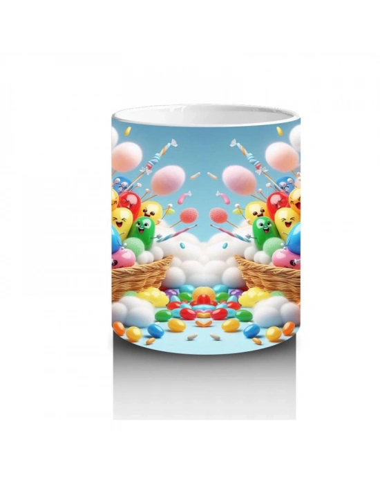 Çocuklara Sütü Sevdiren Neşeli Balon Sepeti Kupa Bardak