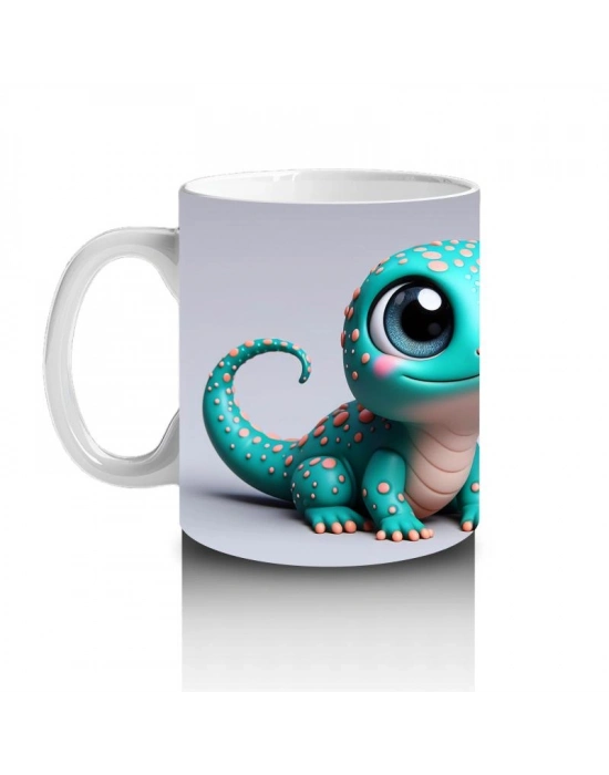 Çocuklara Sütü Sevdiren Neşeli Bukalemun Kupa Bardak