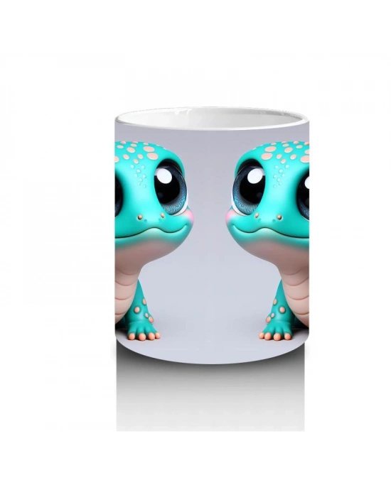 Çocuklara Sütü Sevdiren Neşeli Bukalemun Kupa Bardak