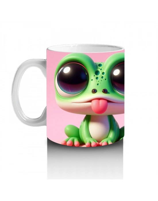 Çocuklara Sütü Sevdiren Neşeli Kurbağa Kupa Bardak