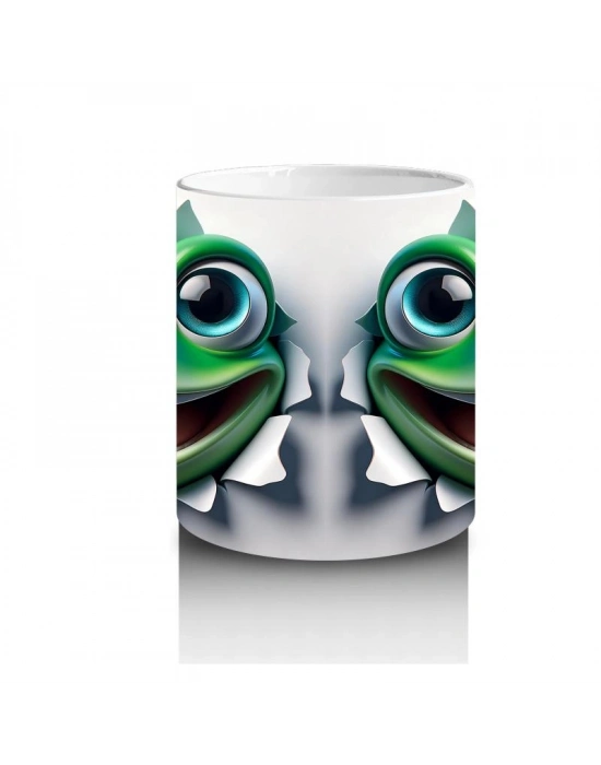 Çocuklara Sütü Sevdiren Neşeli Kurbağa Kupa Bardak