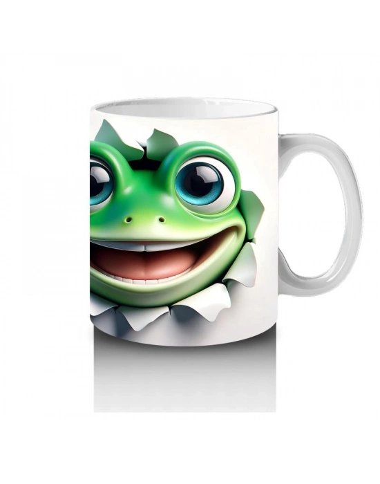 Çocuklara Sütü Sevdiren Neşeli Kurbağa Kupa Bardak