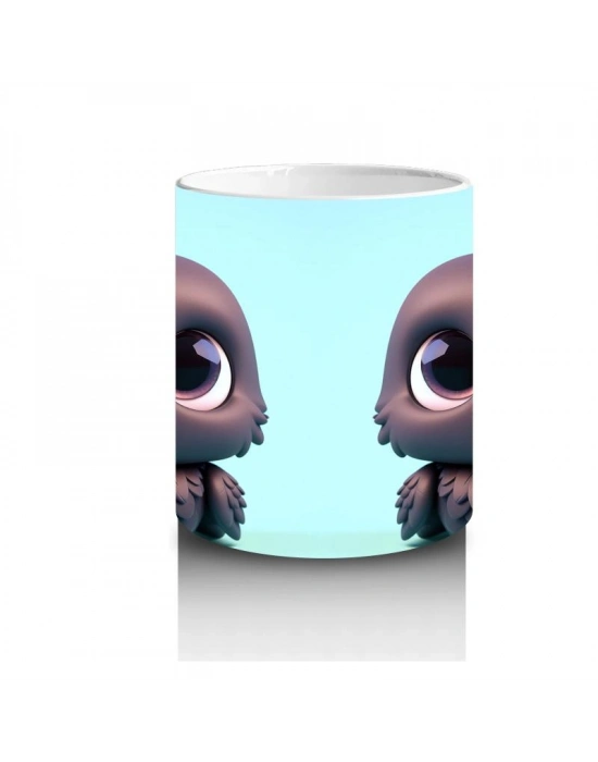 Çocuklara Sütü Sevdiren Neşeli Kuzgun Kupa Bardak