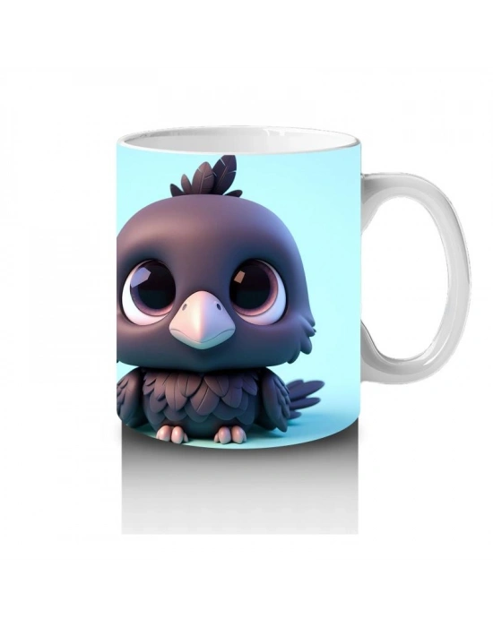 Çocuklara Sütü Sevdiren Neşeli Kuzgun Kupa Bardak