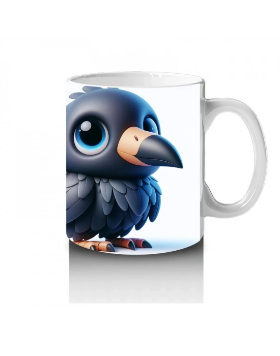 Çocuklara Sütü Sevdiren Neşeli Kuzgun Kupa Bardak