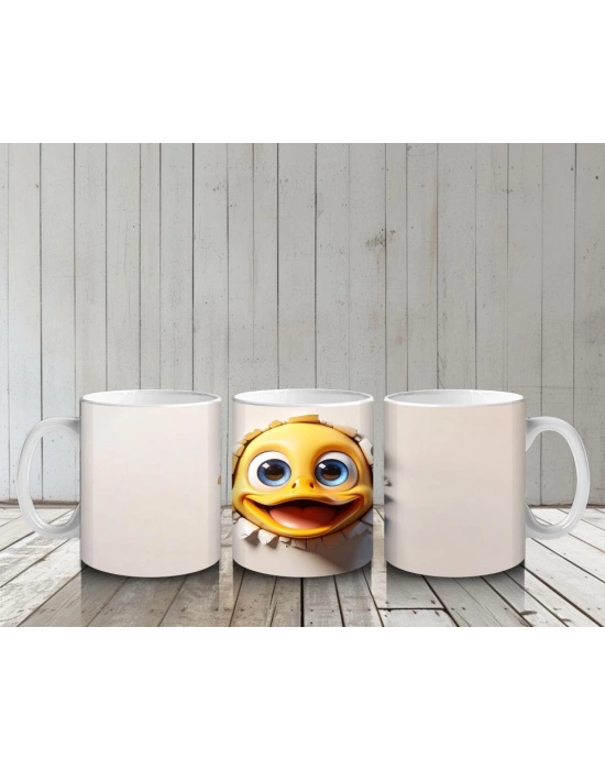 Çocuklara Sütü Sevdiren Neşeli Patlayan Yüz Kupa Bardak