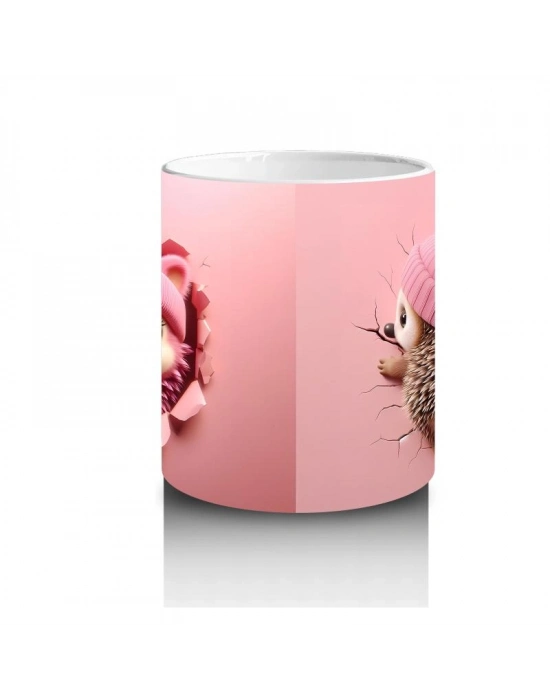 Çocuklara Sütü Sevdiren Neşeli Şapkalı Sincap Kupa Bardak