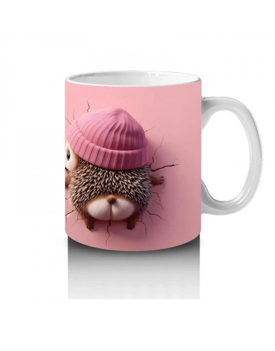 Çocuklara Sütü Sevdiren Neşeli Şapkalı Sincap Kupa Bardak