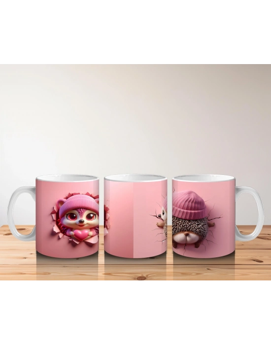 Çocuklara Sütü Sevdiren Neşeli Şapkalı Sincap Kupa Bardak