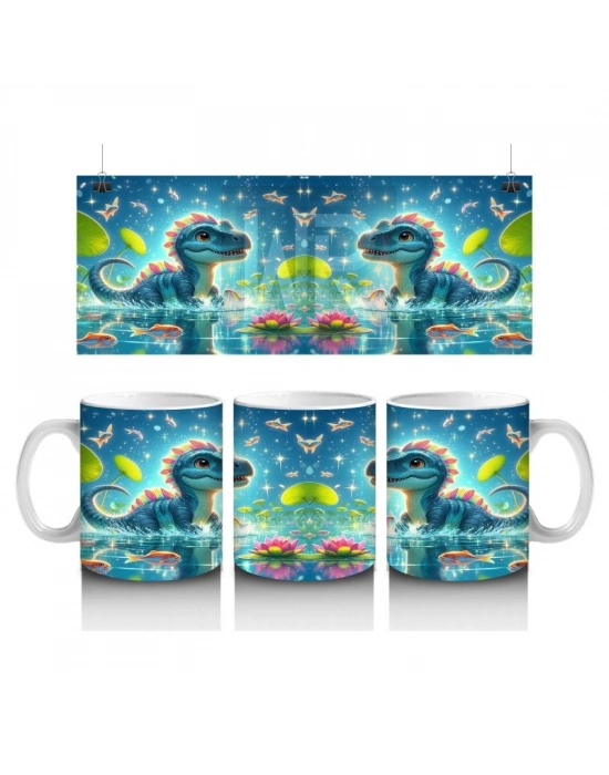 Çocuklara Sütü Sevdiren Nilüfer Gölü Dinozoru Kupa Bardak