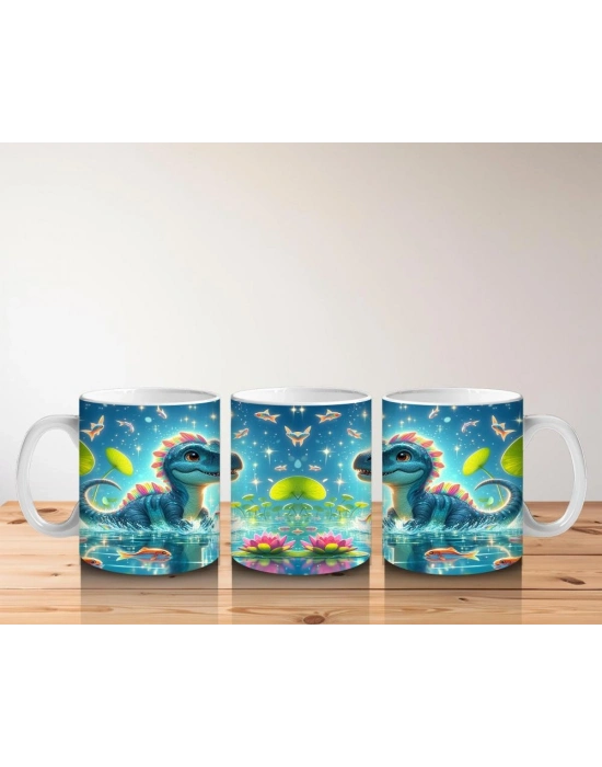 Çocuklara Sütü Sevdiren Nilüfer Gölü Dinozoru Kupa Bardak