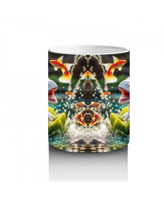 Çocuklara Sütü Sevdiren Nilüferli Mutlu Dinozor Kupa Bardak