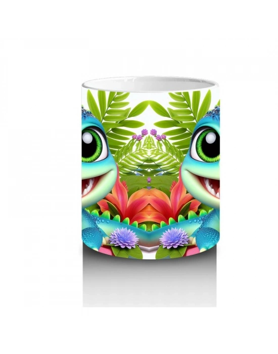 Çocuklara Sütü Sevdiren Orman Bukalemun Kupa Bardak