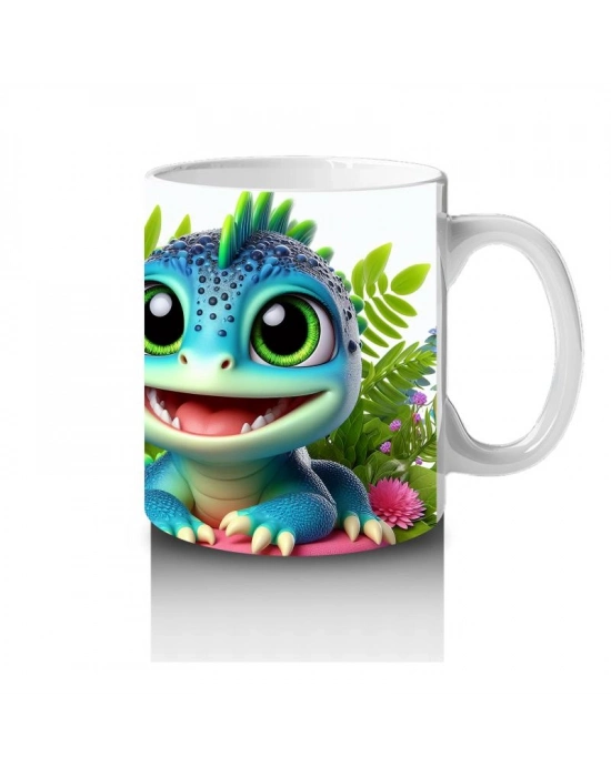 Çocuklara Sütü Sevdiren Orman Bukalemun Kupa Bardak