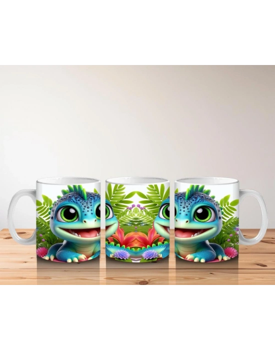 Çocuklara Sütü Sevdiren Orman Bukalemun Kupa Bardak