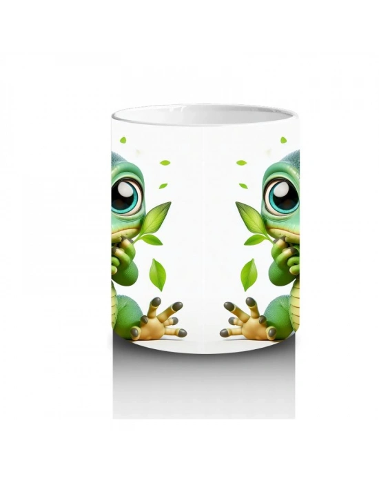 Çocuklara Sütü Sevdiren Orman Dinozor Yavrusu Kupa Bardak