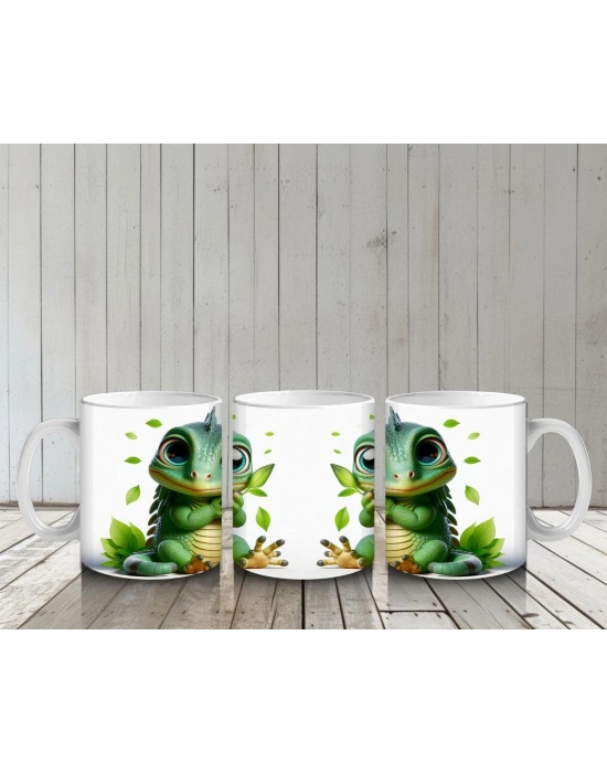 Çocuklara Sütü Sevdiren Orman Dinozor Yavrusu Kupa Bardak