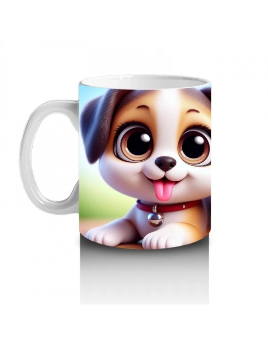 Çocuklara Sütü Sevdiren Oyunbaz Yavru Köpek Kupa Bardak