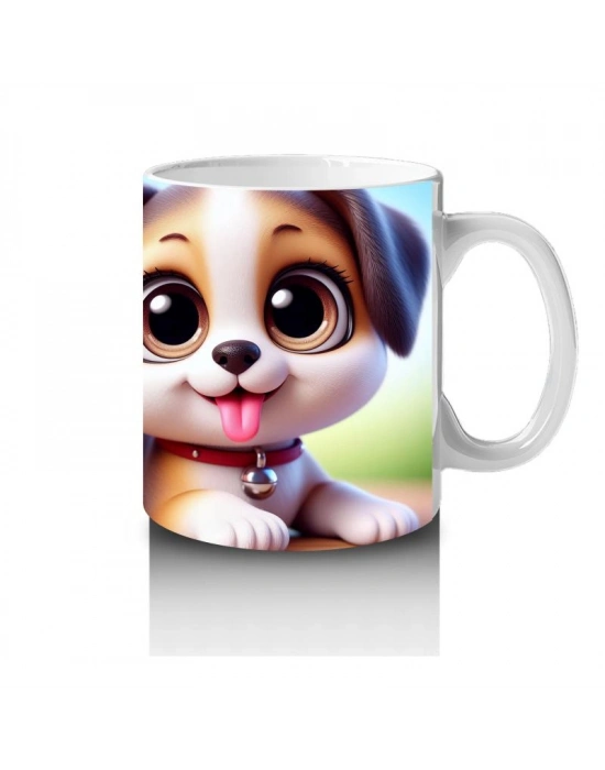 Çocuklara Sütü Sevdiren Oyunbaz Yavru Köpek Kupa Bardak