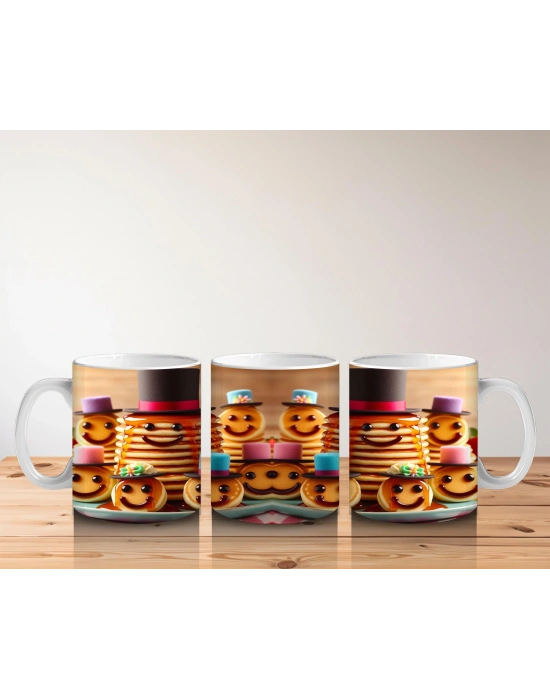 Çocuklara Sütü Sevdiren Pankek Karnavalı Kupa Bardak