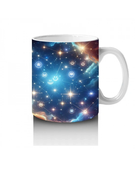 Çocuklara Sütü Sevdiren Parıldayan Yıldız Bulutu Kupa Bardak