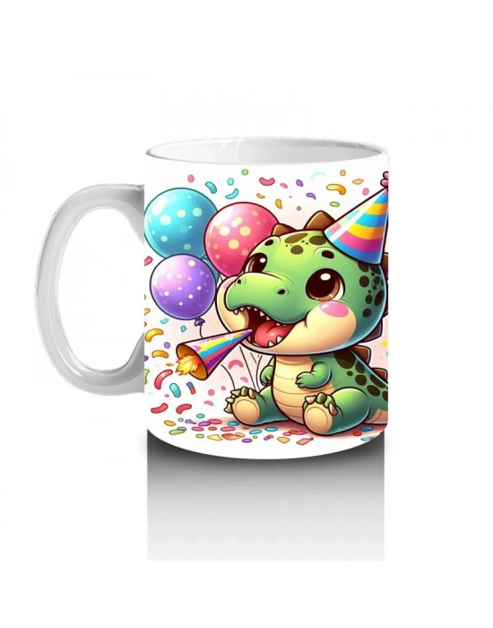 Çocuklara Sütü Sevdiren Parti Dinozoru Şenliği Kupa Bardak