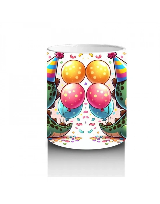 Çocuklara Sütü Sevdiren Parti Dinozoru Şenliği Kupa Bardak