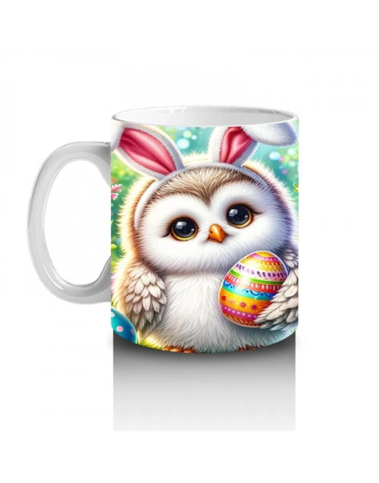 Çocuklara Sütü Sevdiren Paskalya Baykuş Kupa Bardak