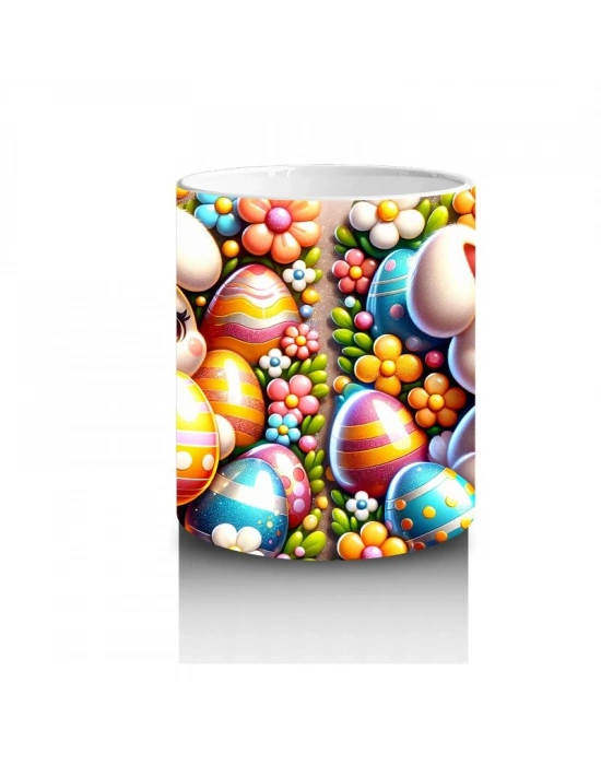 Çocuklara Sütü Sevdiren Paskalya Sepeti Tavşanı Kupa Bardak