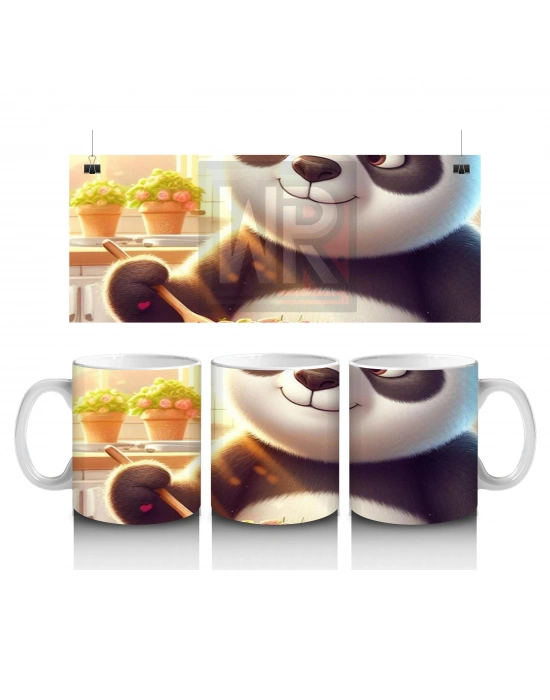 Çocuklara Sütü Sevdiren Pasta Keyfi Panda Kupa Bardak