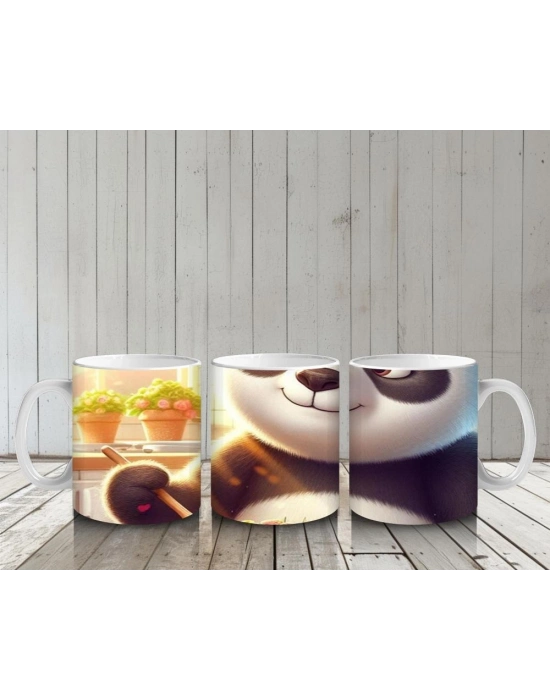 Çocuklara Sütü Sevdiren Pasta Keyfi Panda Kupa Bardak