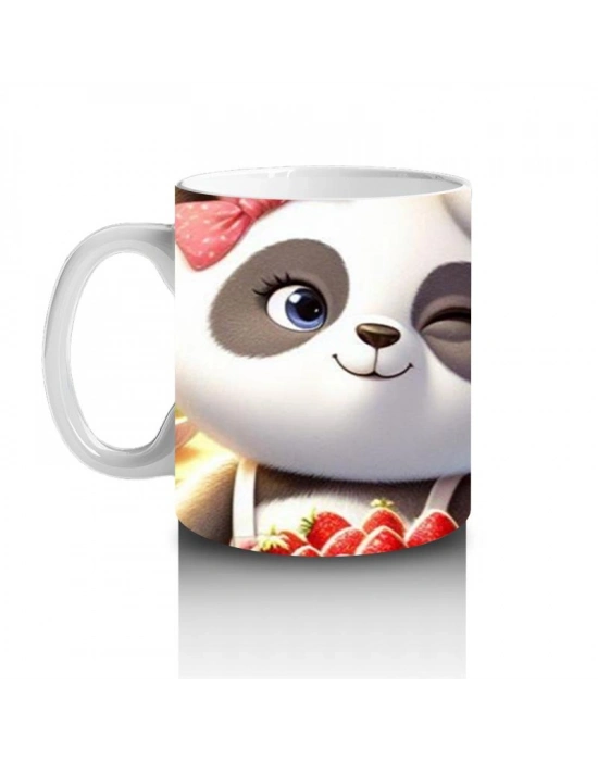 Çocuklara Sütü Sevdiren Pasta Yapan Panda Kupa Bardak