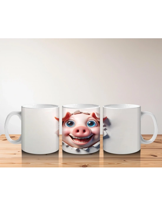 Çocuklara Sütü Sevdiren Patlayan Sevimli Domuz Kupa Bardak