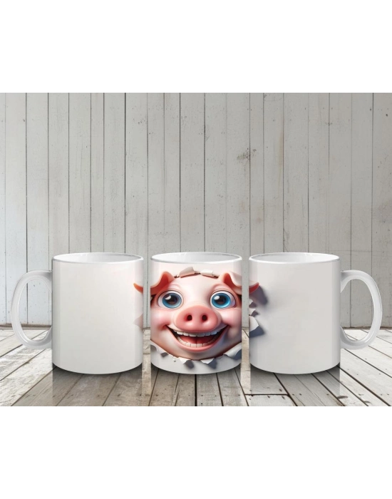 Çocuklara Sütü Sevdiren Patlayan Sevimli Domuz Kupa Bardak