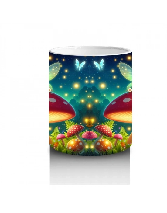 Çocuklara Sütü Sevdiren Peri Kızlı Mantar Bahçesi Kupa Bardak