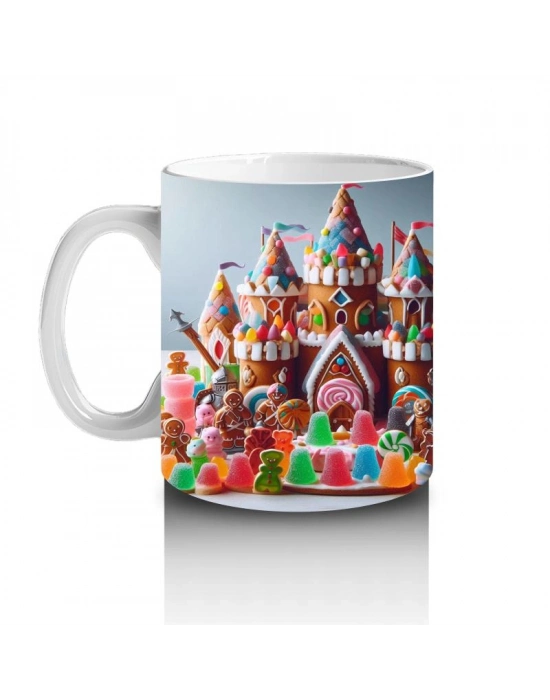 Çocuklara Sütü Sevdiren Rengarenk Şeker Kale Karnavalı Kupa Bardak