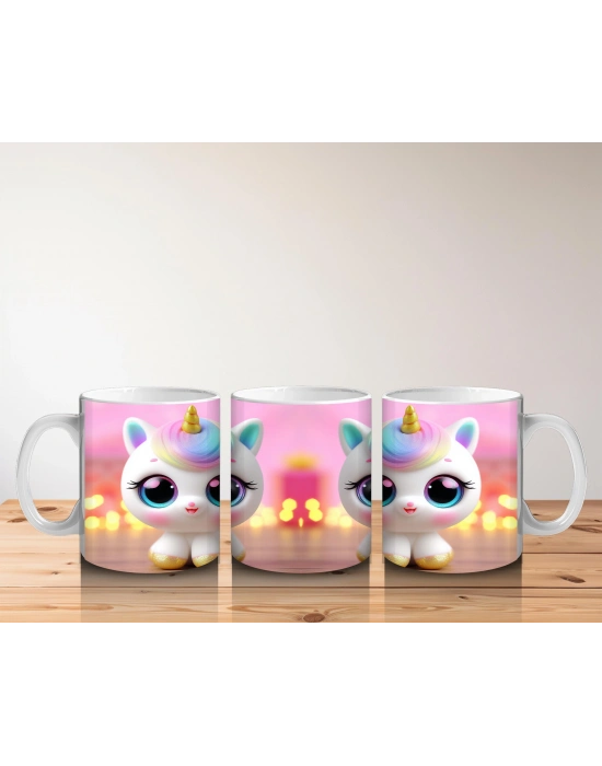 Çocuklara Sütü Sevdiren Rüya Unicorn Kupa Bardak