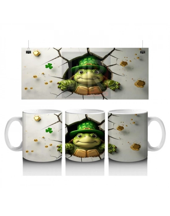 Çocuklara Sütü Sevdiren Şanslı Kaplumbağa Kupa Bardak