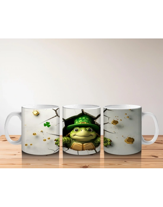 Çocuklara Sütü Sevdiren Şanslı Kaplumbağa Kupa Bardak