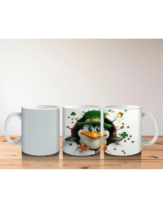 Çocuklara Sütü Sevdiren Şanslı Penguen Kupa Bardak