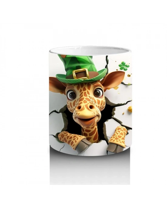 Çocuklara Sütü Sevdiren Şanslı Zürafa Kaşif Kupa Bardak