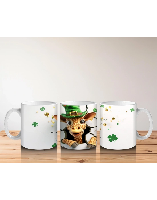 Çocuklara Sütü Sevdiren Şanslı Zürafa Kaşif Kupa Bardak