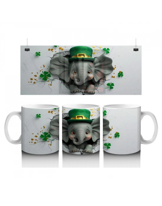 Çocuklara Sütü Sevdiren Şapkalı Fil Kupa Bardak