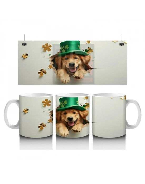 Çocuklara Sütü Sevdiren Şapkalı Köpek Dostu Kupa Bardak