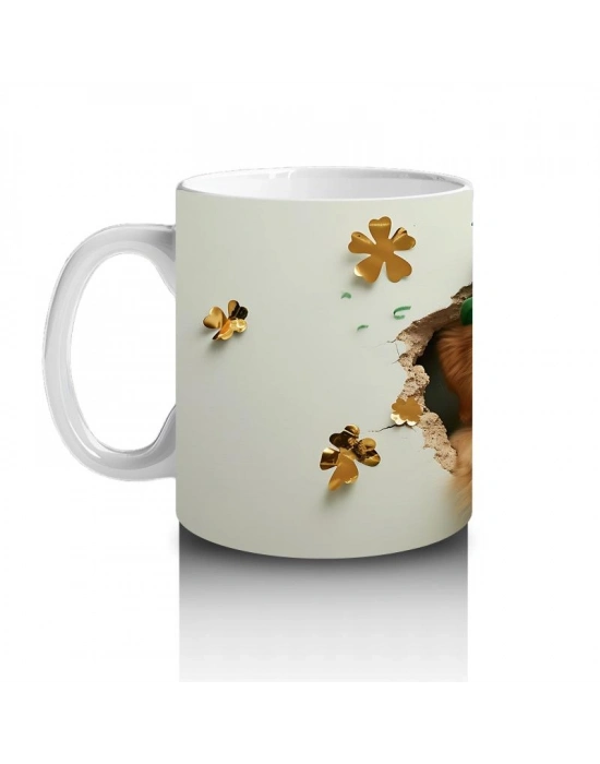 Çocuklara Sütü Sevdiren Şapkalı Köpek Dostu Kupa Bardak