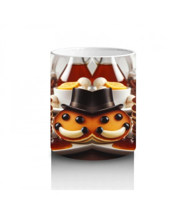 Çocuklara Sütü Sevdiren Şapkalı Pankek Beyefendiler Kupa Bardak