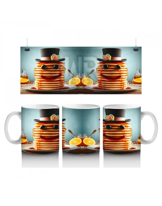 Çocuklara Sütü Sevdiren Şapkalı Pankek Kuleleri Kupa Bardak