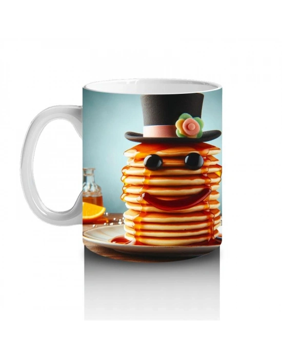 Çocuklara Sütü Sevdiren Şapkalı Pankek Kuleleri Kupa Bardak