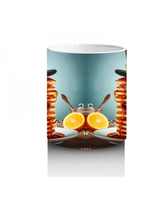 Çocuklara Sütü Sevdiren Şapkalı Pankek Kuleleri Kupa Bardak